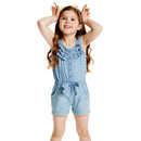 Kids Girls Denim Blue Cotton Romper childrensterritory