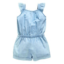 Kids Girls Denim Blue Cotton Romper childrensterritory