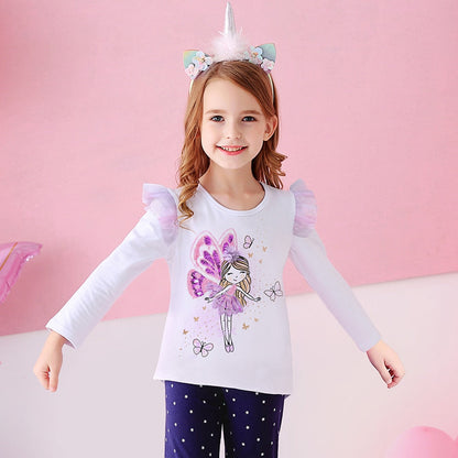 Kids Girls Fairy Princess Top/ Long Sleeve T-shirt childrensterritory