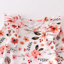 Kids Girls Floral Top with Rib Skirt Set childrensterritory