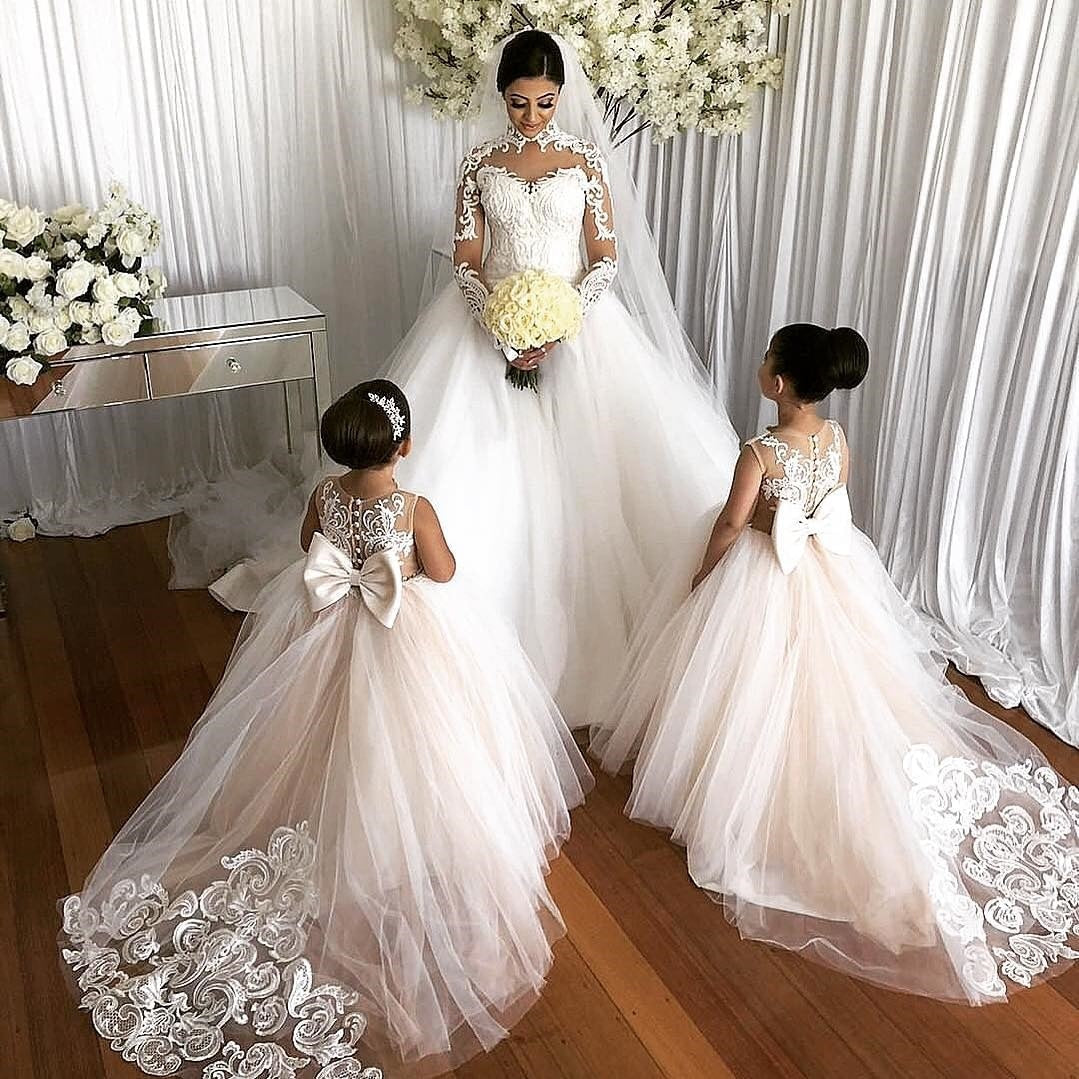 Kids Girls Fluffy Princess Ball Gown/Sleeveless Tulle Wedding Dresses Kids Girls Fluffy Princess Ball Gown/Sleeveless Tulle Wedding Dresses