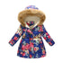 Kids Girls Fur Collar Hooded Winter Parka/Jacket childrensterritory