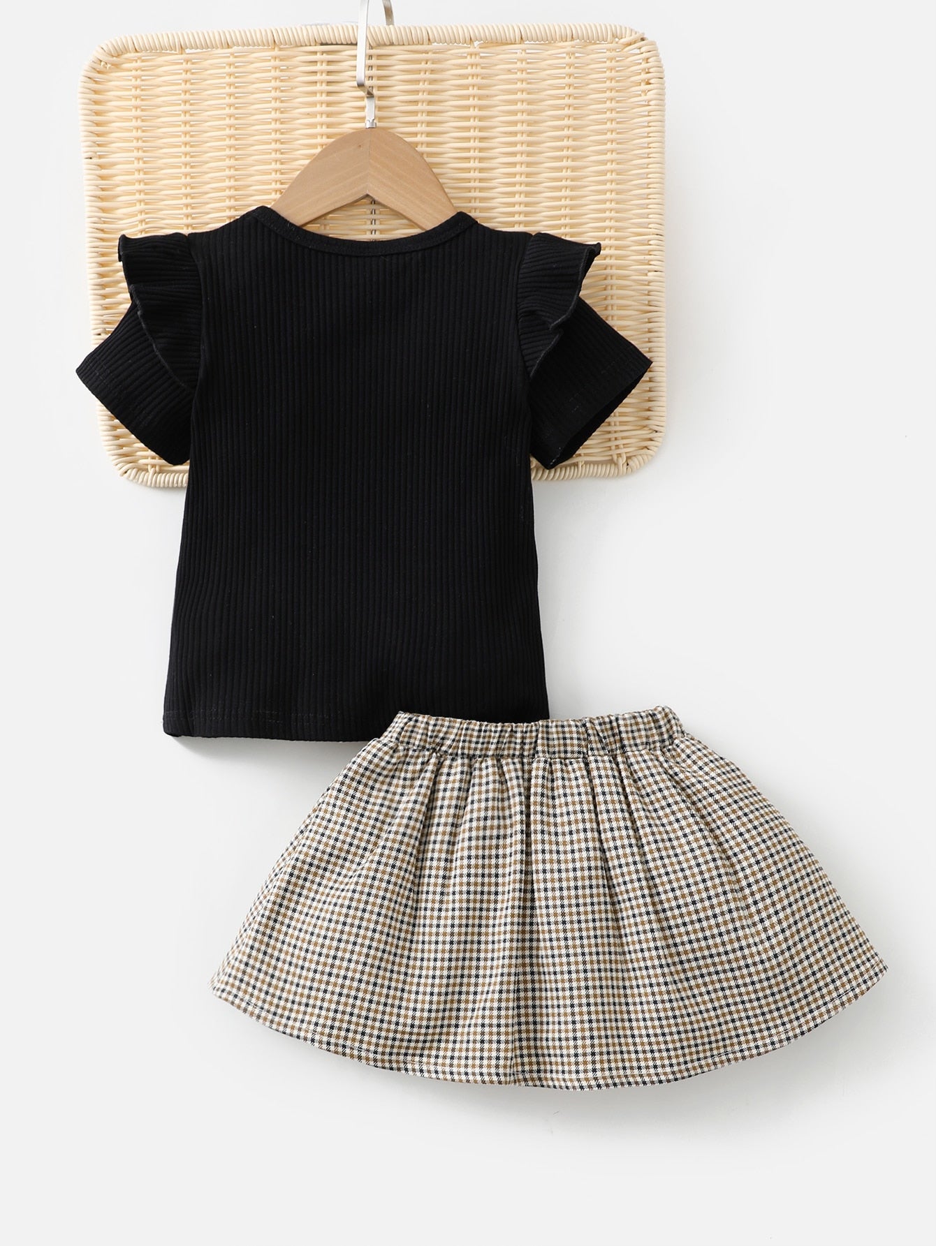 Kids Girls Print Top + Lattice Skirt 2Pcs Dress childrensterritory
