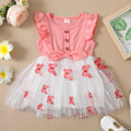Kids Girls Ruffle Butterfly Pattern Tutu Party Dress childrensterritory