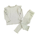 Kids Girls Ruffle Pajamas Sets/Solid Long Sleeve Sleepwear Set childrensterritory