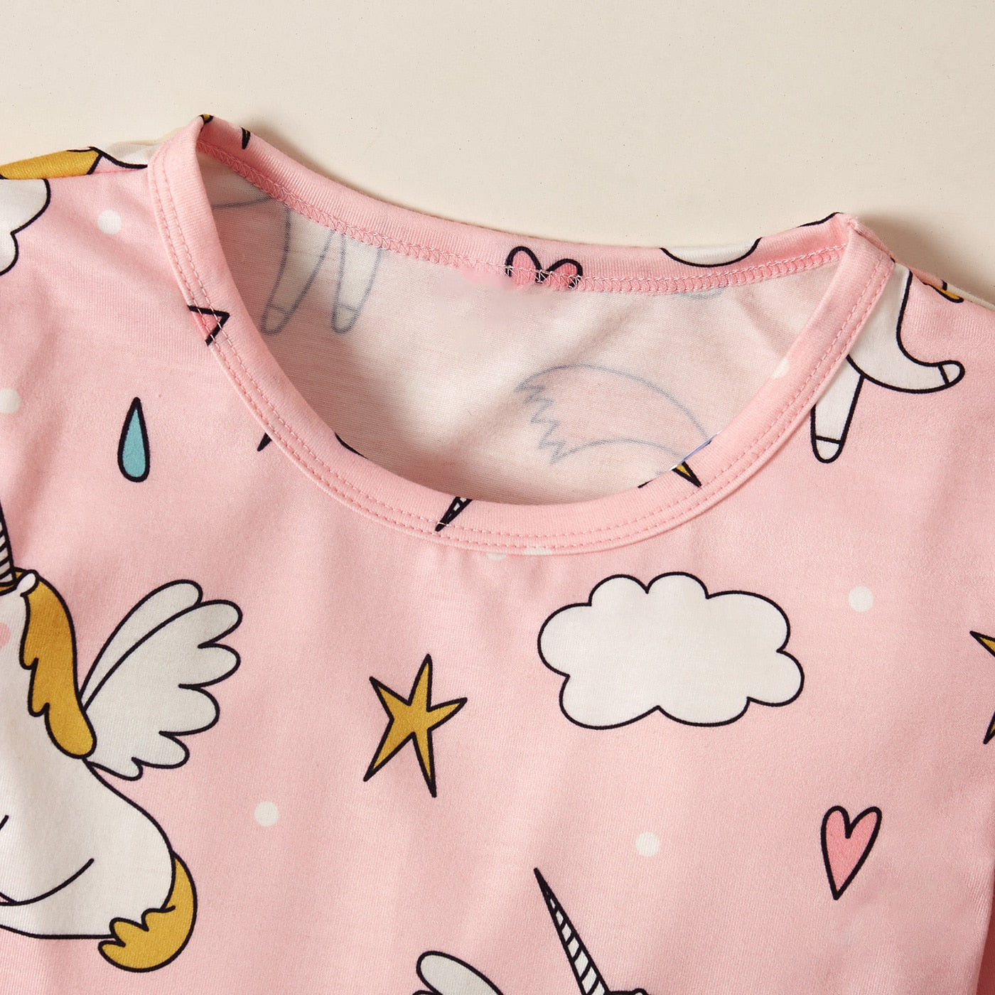 Kids Girls Ruffled Cartoon Print Midi Dress childrensterritory