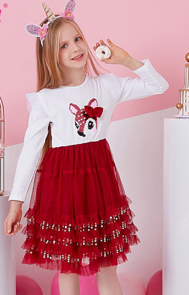 Kids Girls Sequins Tutu Birthday/Christmas Party Dress childrensterritory