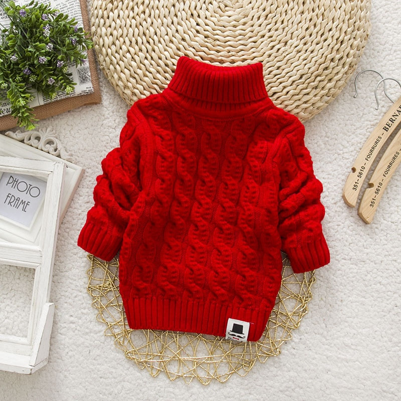 Kids Girls Tricots Turtleneck Pullover/Sweaters childrensterritory