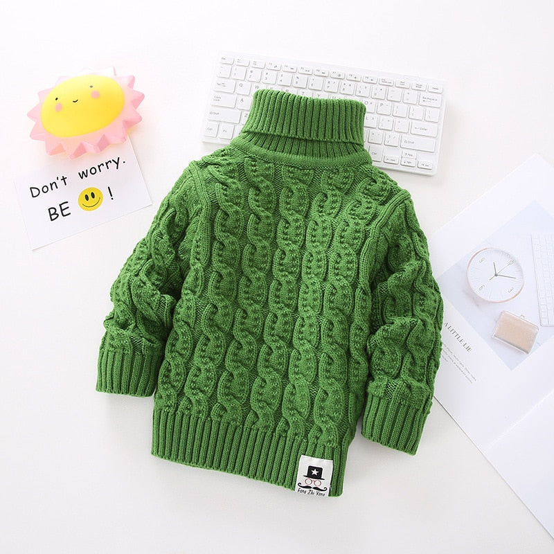 Kids Girls Tricots Turtleneck Pullover/Sweaters childrensterritory