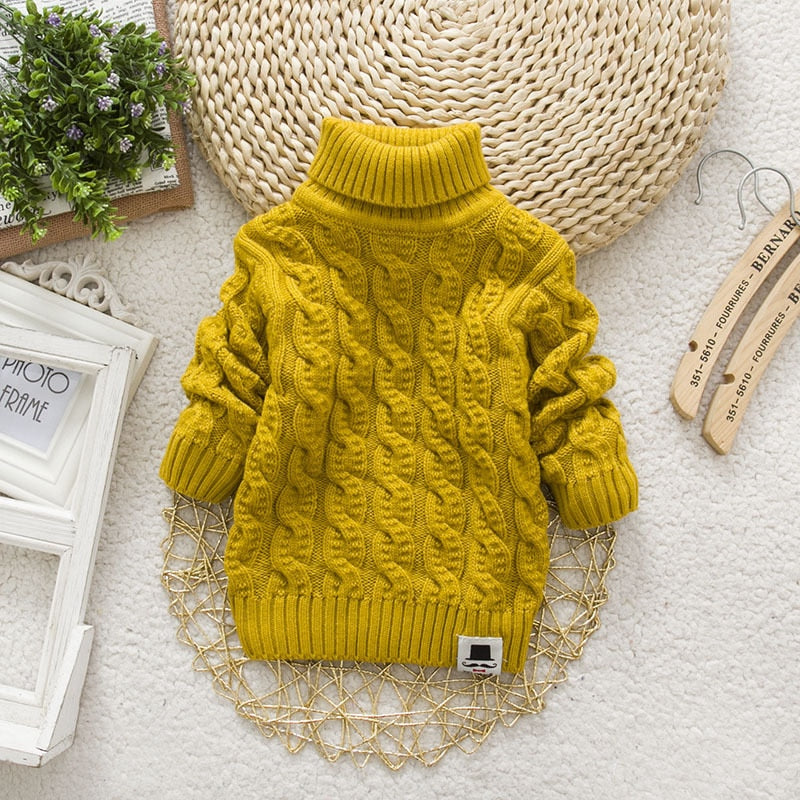 Kids Girls Tricots Turtleneck Pullover/Sweaters childrensterritory
