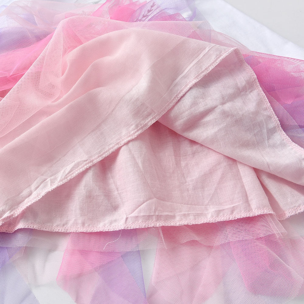 Kids Girls Unicorn Print Tulle Princess Dress childrensterritory