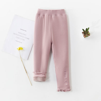 Kids Girls Warm Three-Layer Pants/Leggings childrensterritory
