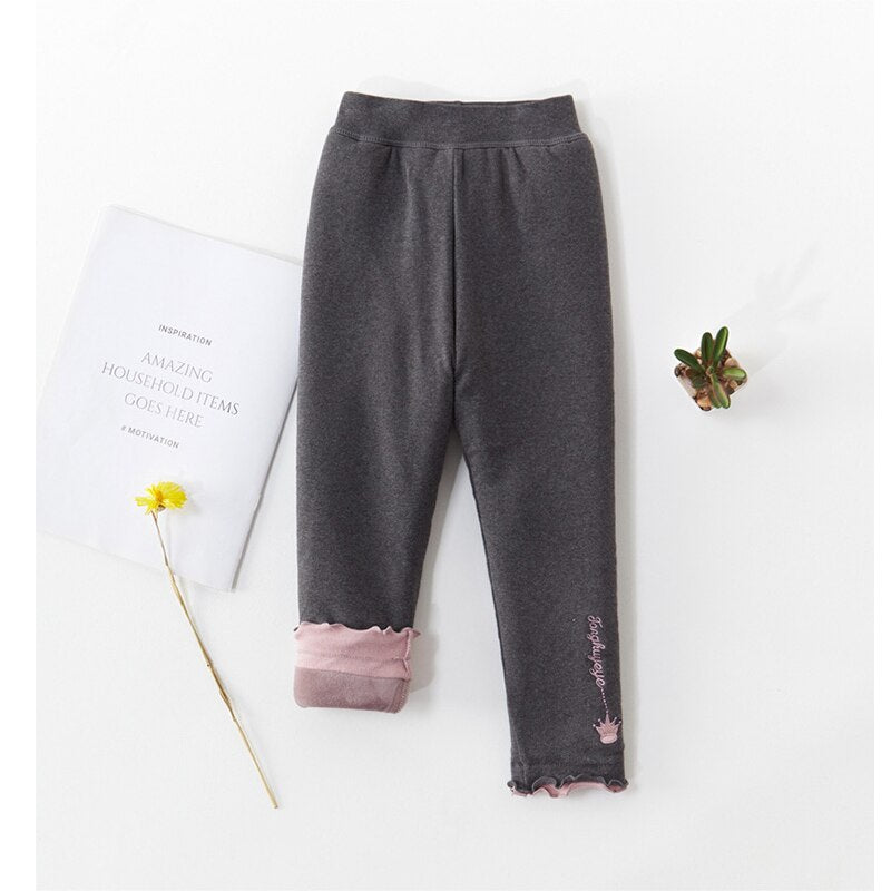 Kids Girls Warm Three-Layer Pants/Leggings childrensterritory