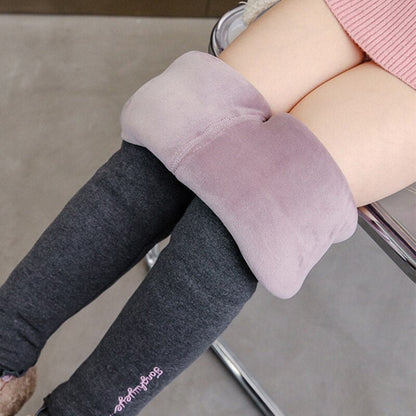 Kids Girls Warm Three-Layer Pants/Leggings childrensterritory