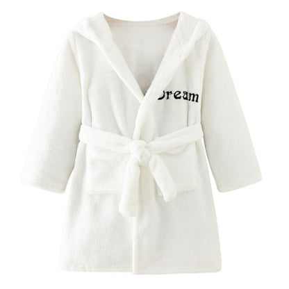Kids Girls/Boys Hooded Flannel Bathrobe/Sleepwear childrensterritory
