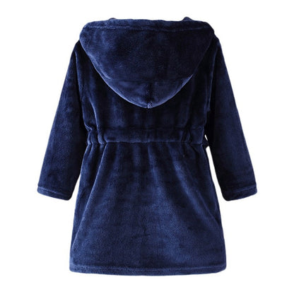 Kids Girls/Boys Hooded Flannel Bathrobe/Sleepwear childrensterritory