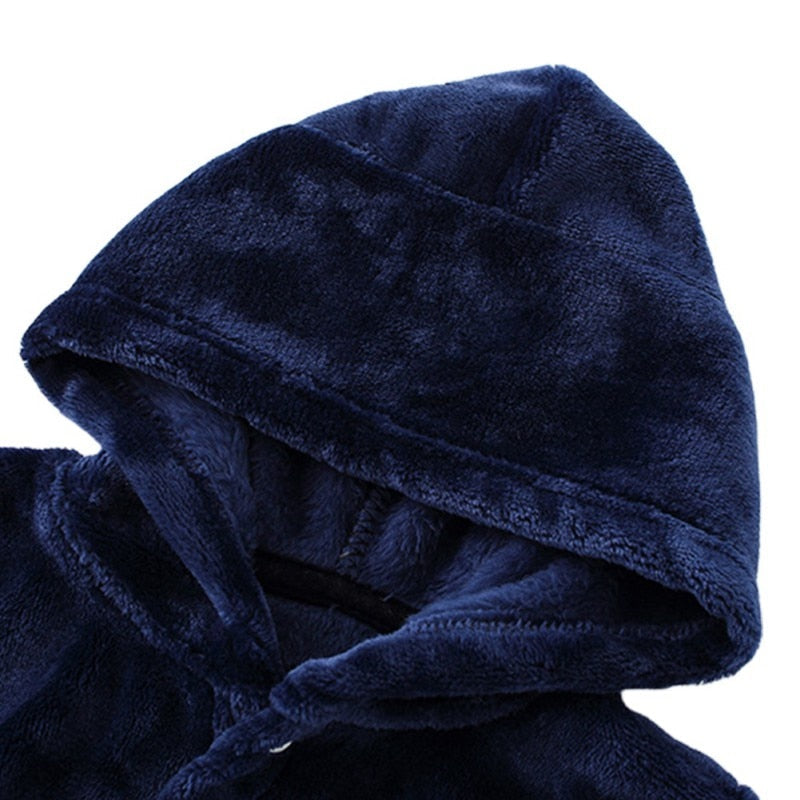 Kids Girls/Boys Hooded Flannel Bathrobe/Sleepwear childrensterritory