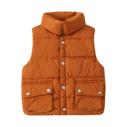 Kids Girls/Boys Solid Down Waistcoat/Outerwear childrensterritory