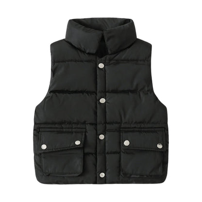 Kids Girls/Boys Solid Down Waistcoat/Outerwear childrensterritory