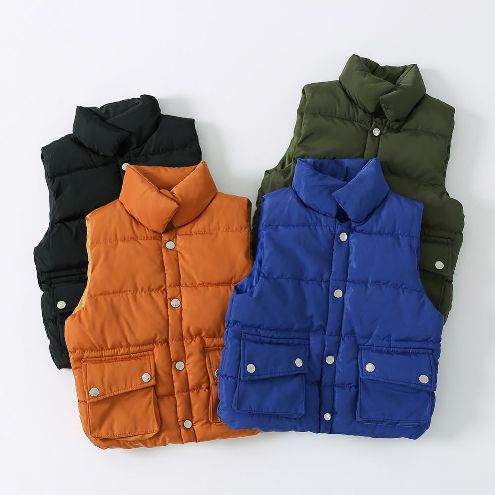 Kids Girls/Boys Solid Down Waistcoat/Outerwear childrensterritory
