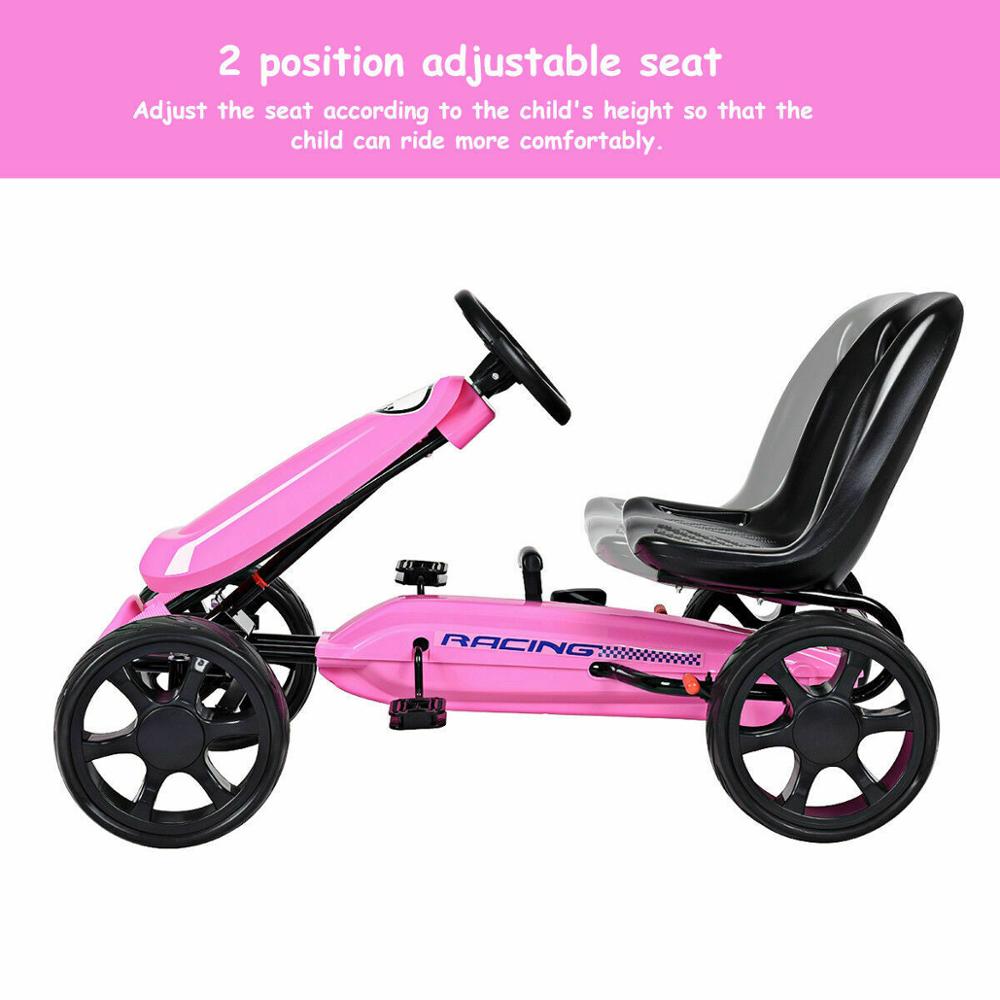 Kids Go Kart Pedal Powered 4 Wheel Ride On Racer Car childrensterritory