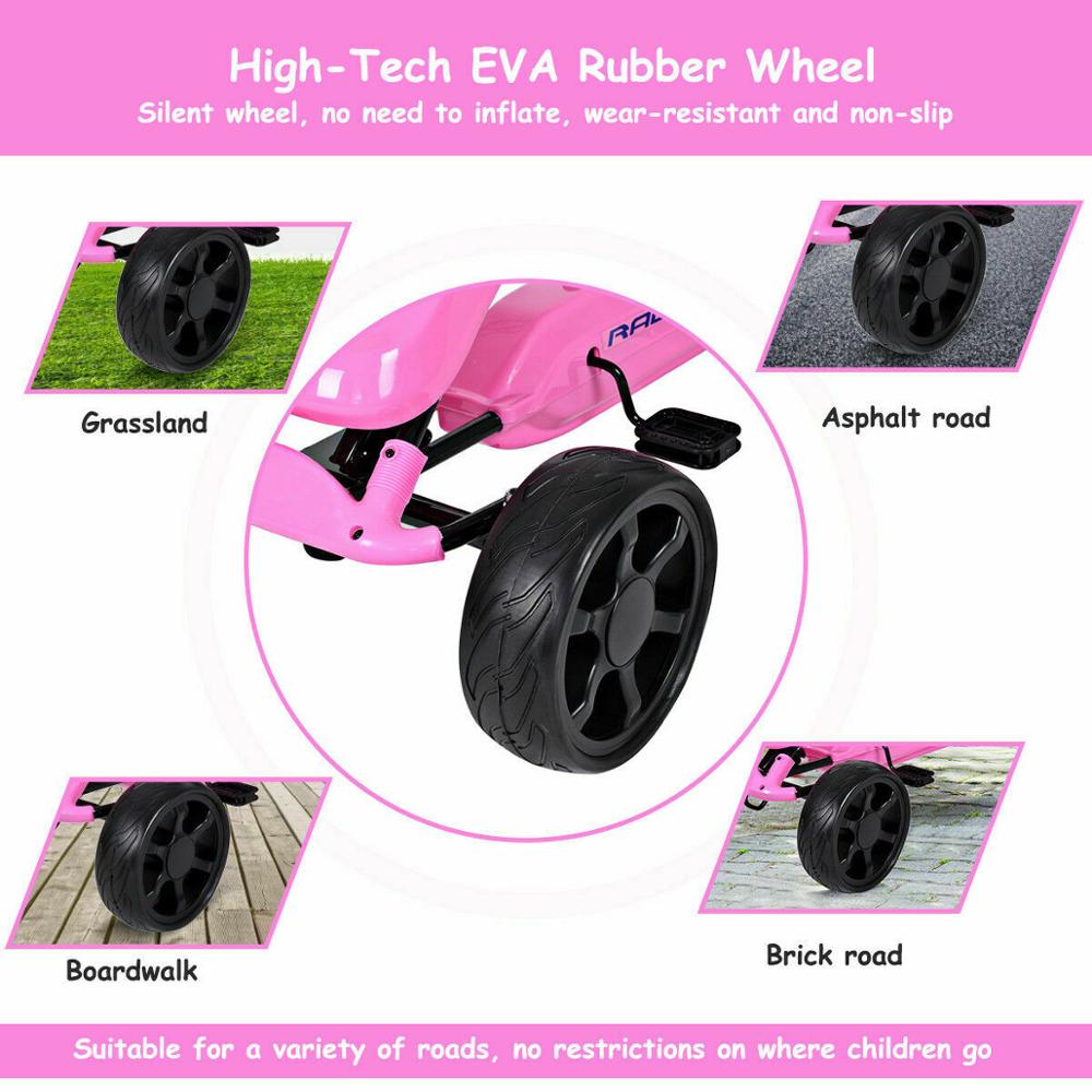 Kids Go Kart Pedal Powered 4 Wheel Ride On Racer Car childrensterritory