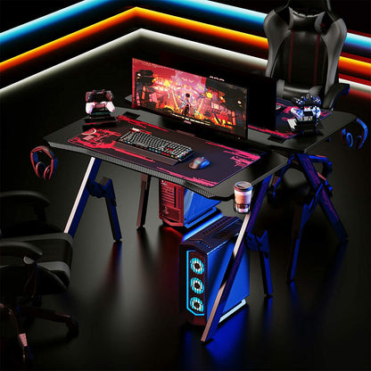 Kids K-Shaped Gaming Desk With Multiple Features childrensterritory