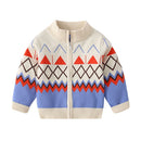 Kids Knit Printed Zipper Cardigan/Outerwear childrensterritory