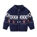 Kids Knit Printed Zipper Cardigan/Outerwear childrensterritory
