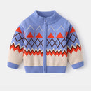 Kids Knit Printed Zipper Cardigan/Outerwear childrensterritory