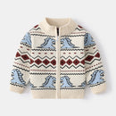 Kids Knit Printed Zipper Cardigan/Outerwear childrensterritory