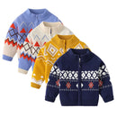 Kids Knit Printed Zipper Cardigan/Outerwear childrensterritory