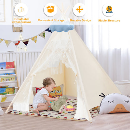 Kids Lace Teepee Tent/Playhouse W/Bag childrensterritory