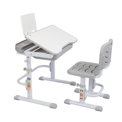Kids Lifting Study Table And Chair Set w/Reading Stand childrensterritory
