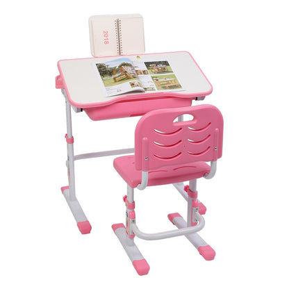 Kids Lifting Study Table And Chair Set w/Reading Stand childrensterritory