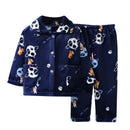 Kids Long Sleeve Flannel Pajamas Set/Sleepwear childrensterritory