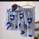 Kids Long Sleeve Flannel Pajamas Set/Sleepwear childrensterritory