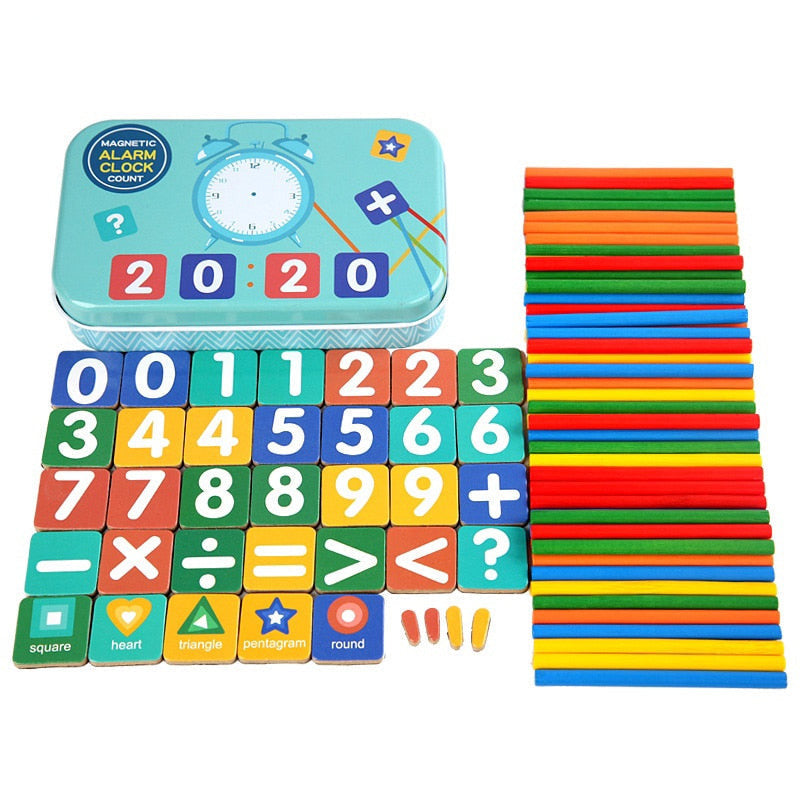 Kids Magnetic Digital Counting Wood Sticks Game childrensterritory