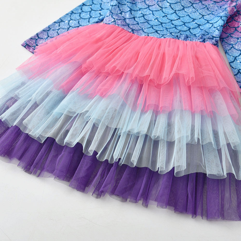 Kids Mermaid Princess Tutu Dress For Girls childrensterritory