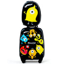 Kids Monster Print Rolling Trolley Suitcase childrensterritory