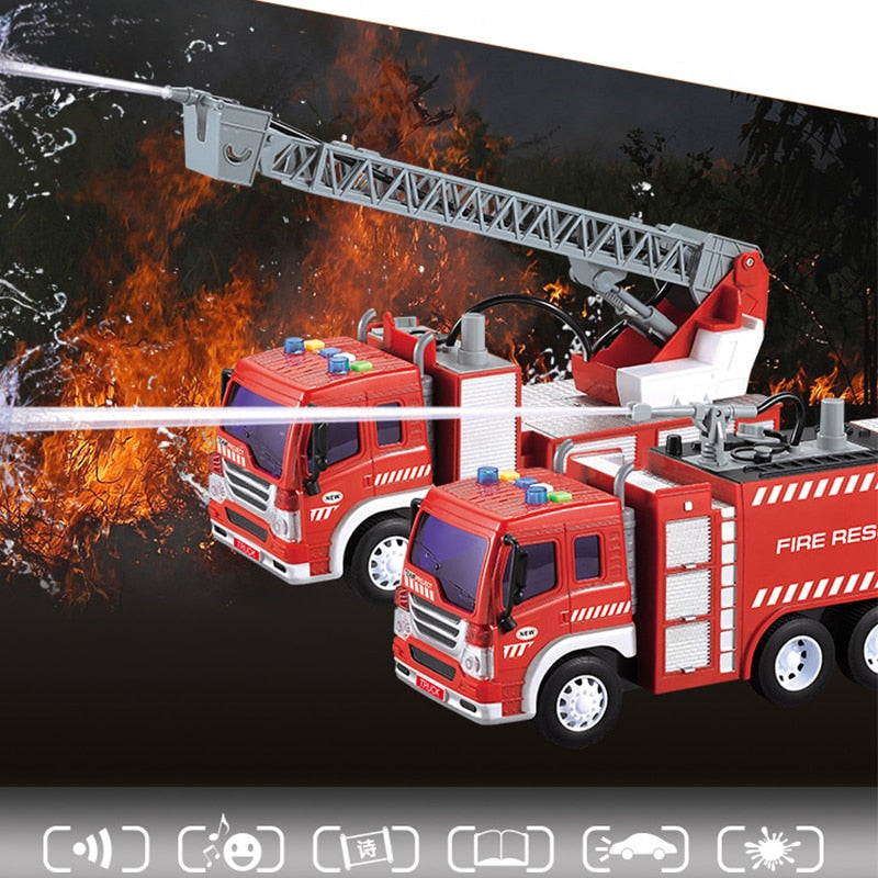 Kids Multi-functional Fire Truck with Sound and Light Toy childrensterritory