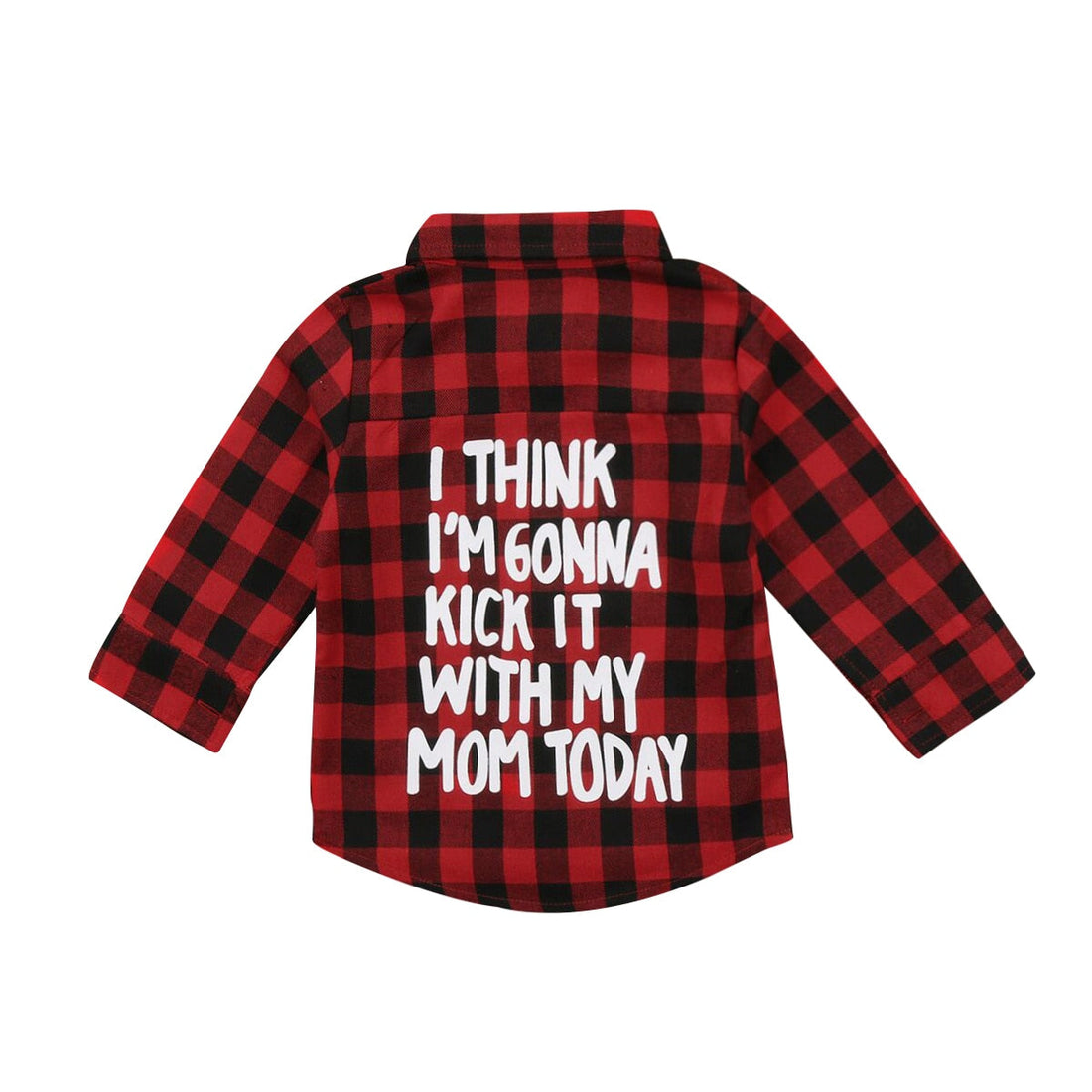 Kids Plaid Turn Down Collar Shirt w/Long Sleeve childrensterritory