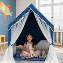 Kids Playhouse Large Indoor Play Tent With Longer Curtain childrensterritory