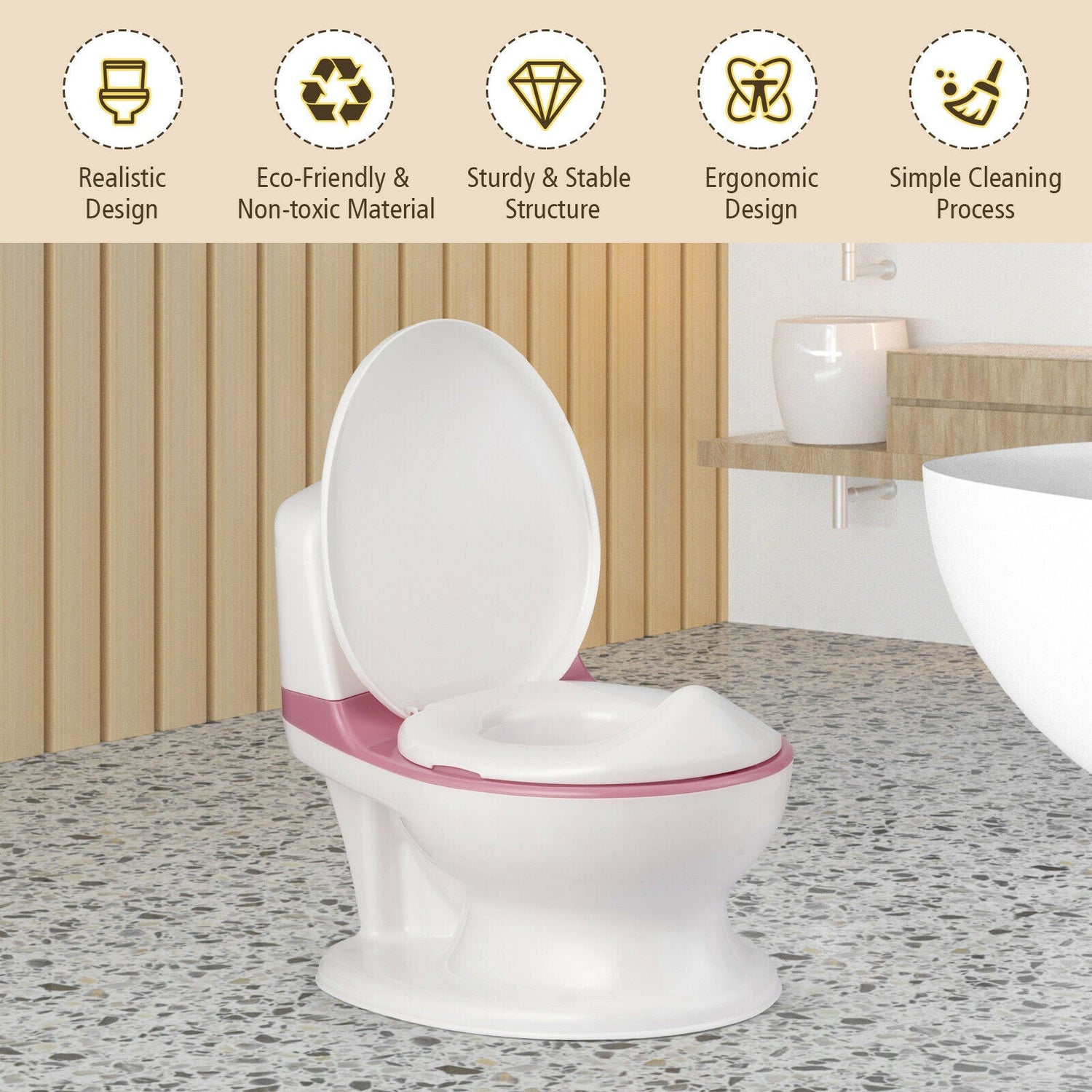 Kids Potty Training Transition Toilet w/ Sound &amp; Light childrensterritory