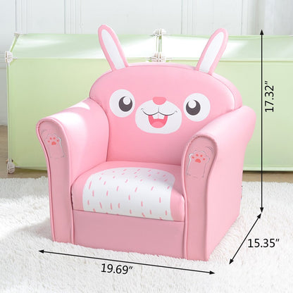 Kids Rabbit Designed Pin Color Single Sofa/Furniture childrensterritory