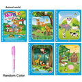 Kids Reusable Coloring Magic Water Drawing Book childrensterritory