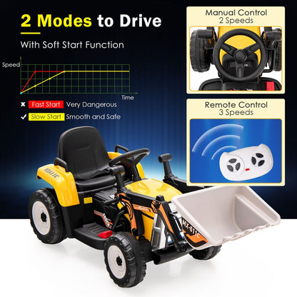 Kids Ride on Excavator w/Adjustable Arm childrensterritory