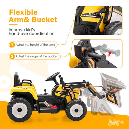 Kids Ride on Excavator w/Adjustable Arm childrensterritory