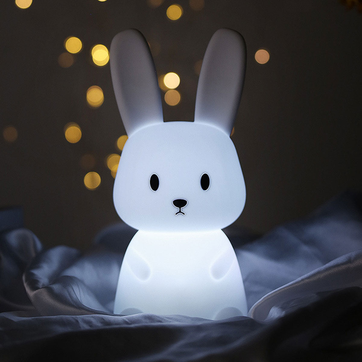 Kids Soft Silicone Touch USB Rechargeable Bunny Night Lamp childrensterritory