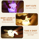 Kids Soft Silicone Touch USB Rechargeable Bunny Night Lamp childrensterritory